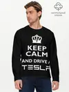 Мужской лонгслив базовый / Drive a Tesla! (P007_P004ooo2845575, P004ooo2845575)