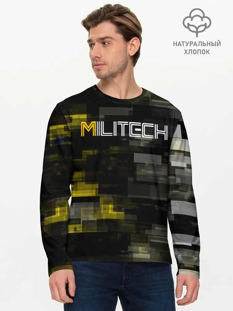 Мужской лонгслив базовый / MILITECH камуфляж Cyberpunk 2077 (P007_P004ooo2851031, P004ooo2851031)