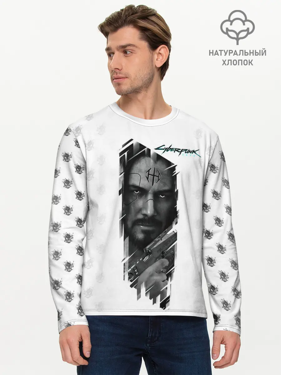 Мужской лонгслив базовый / Cyberpunk 2077 (P007_P004ooo2851695, P004ooo2851695)