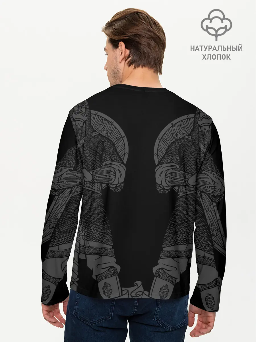 Мужской лонгслив базовый / Русский богатырь (P007_P004ooo2850547, P004ooo2850547)