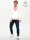 Мужской лонгслив базовый / Белорусская вышиванка (P007_P004ooo2854483, P004ooo2854483)