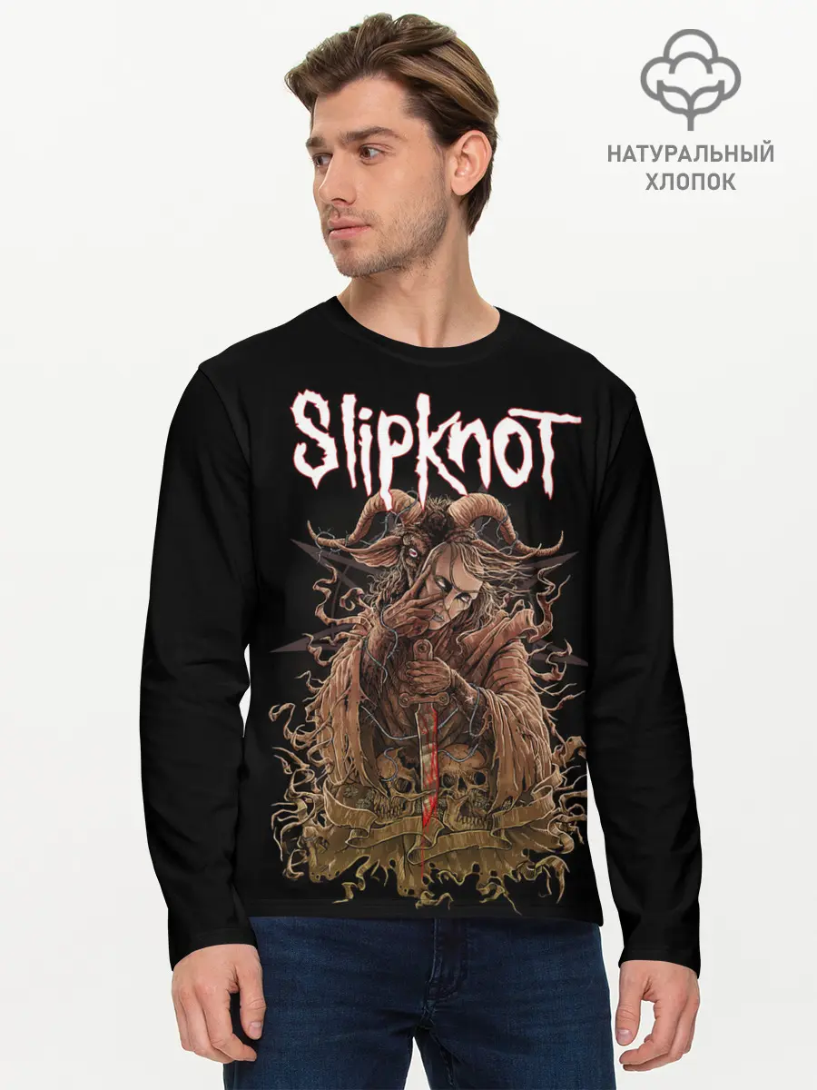 Мужской лонгслив базовый / SLIPKNOT (P007_P004ooo2856797, P004ooo2856797)