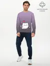 Мужской лонгслив базовый / влюбленный котенок (P007_P004ooo2858837, P004ooo2858837)