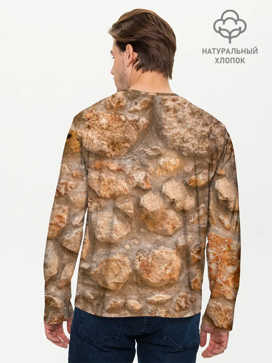 Мужской лонгслив базовый / Камни (P007_P004ooo2858707, P004ooo2858707)