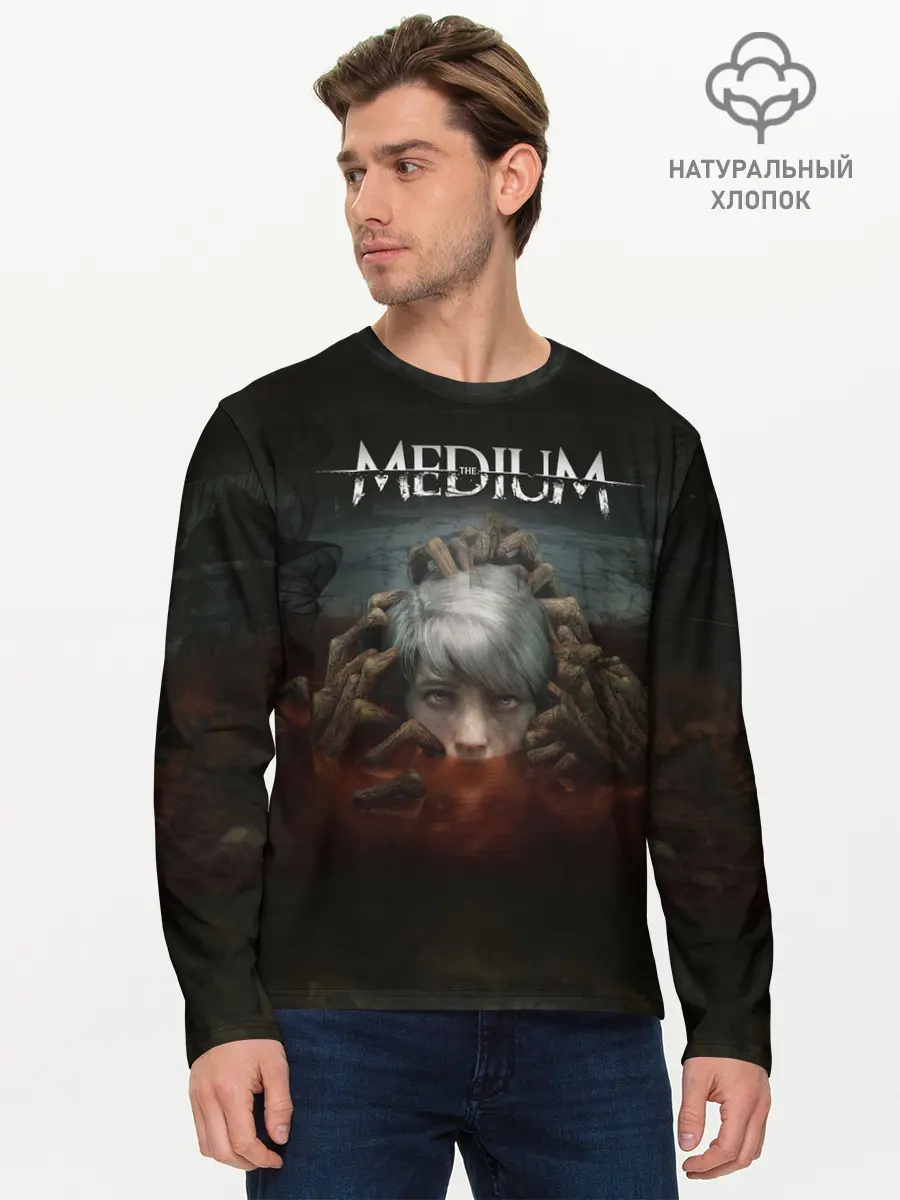 Мужской лонгслив базовый / The Medium (P007_P004ooo2860943, P004ooo2860943)