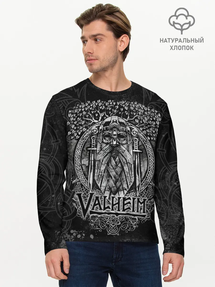 Мужской лонгслив базовый / Valheim (P007_P004ooo2860795, P004ooo2860795)