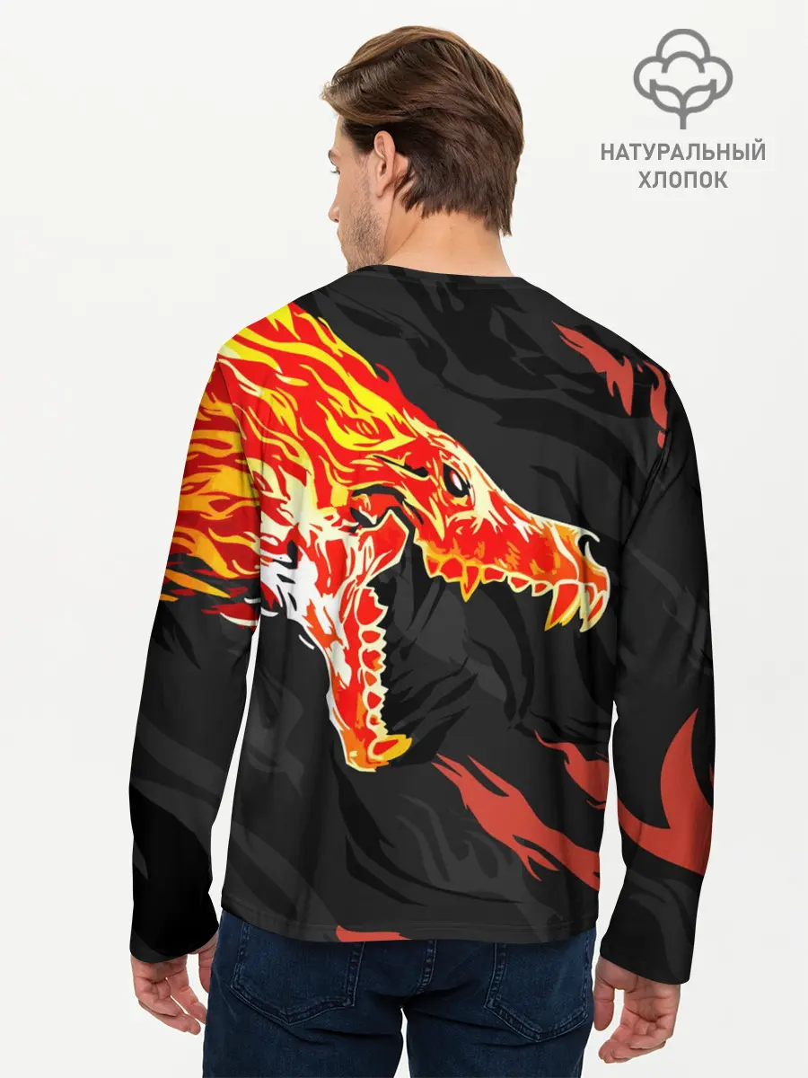 Мужской лонгслив базовый / CS:GO - Howl м4а4 | Вой (P007_P004ooo2863197, P004ooo2863197)