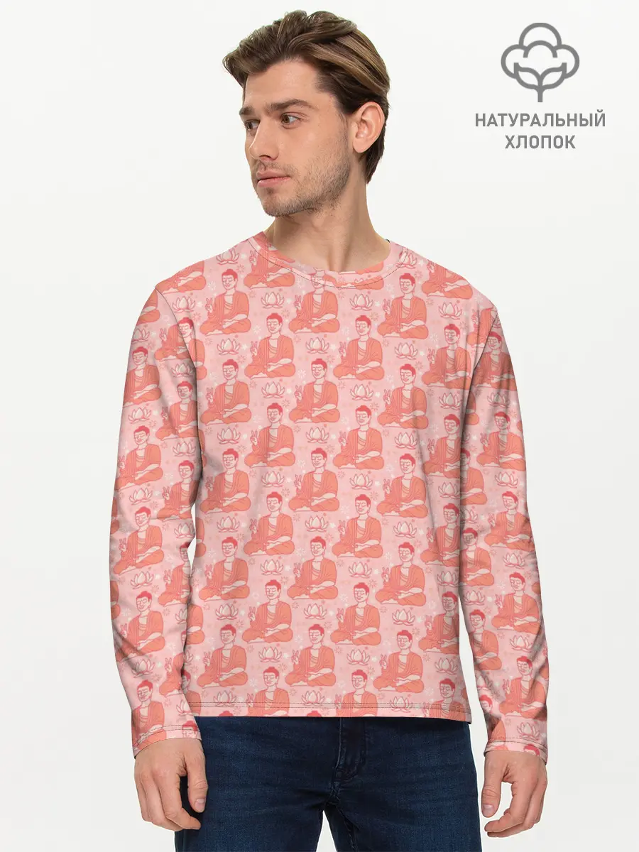 Мужской лонгслив базовый / Йога (P007_P004ooo2868795, P004ooo2868795)