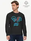 Мужской лонгслив базовый / Daft Punk (P007_P004ooo2868301, P004ooo2868301)