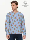 Мужской лонгслив базовый / Кусочки арбуза (P007_P004ooo2869657, P004ooo2869657)
