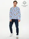 Мужской лонгслив базовый / Кусочки арбуза (P007_P004ooo2869657, P004ooo2869657)