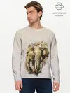 Мужской лонгслив базовый / акварельный слон брызги (P007_P004ooo2870253, P004ooo2870253)