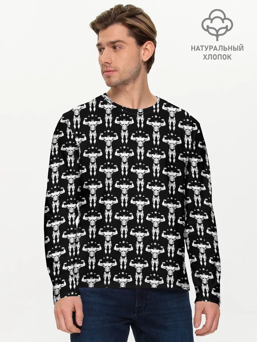 Мужской лонгслив базовый / Фитнес (P007_P004ooo2869851, P004ooo2869851)