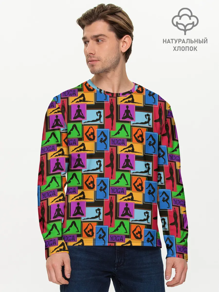 Мужской лонгслив базовый / Йога (P007_P004ooo2869873, P004ooo2869873)