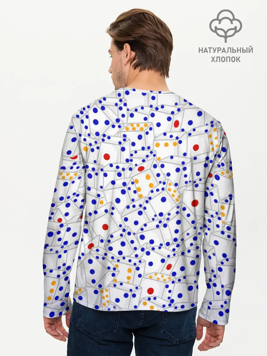 Мужской лонгслив базовый / Игральные кубики (P007_P004ooo2870771, P004ooo2870771)