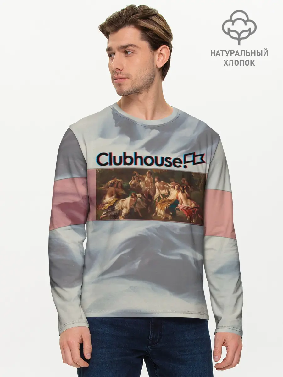 Мужской лонгслив базовый / Clubhouse Welcome | Клабхаус (P007_P004ooo2872361, P004ooo2872361)