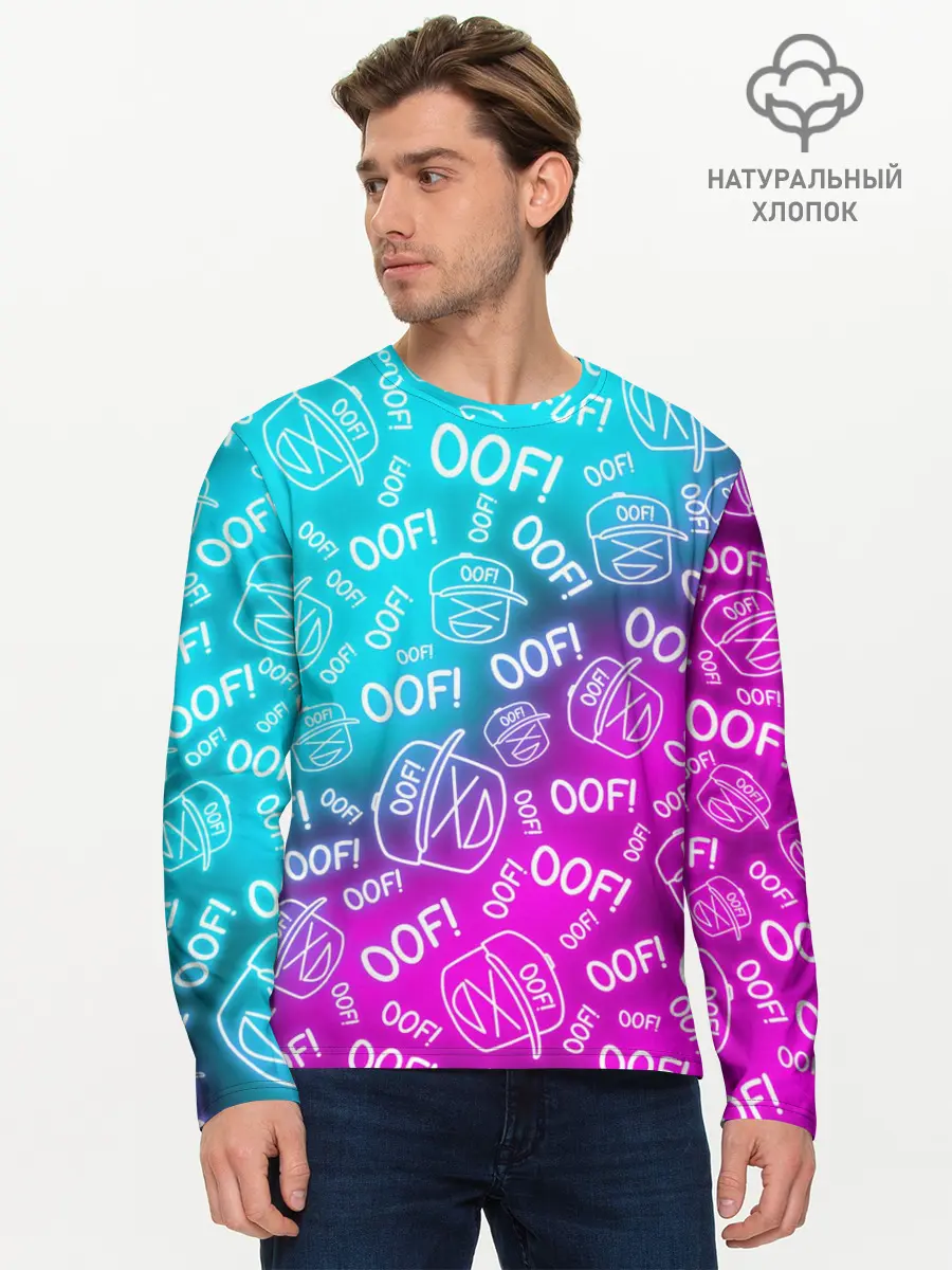 Мужской лонгслив базовый / OOF ROBLOX (P007_P004ooo2872319, P004ooo2872319)
