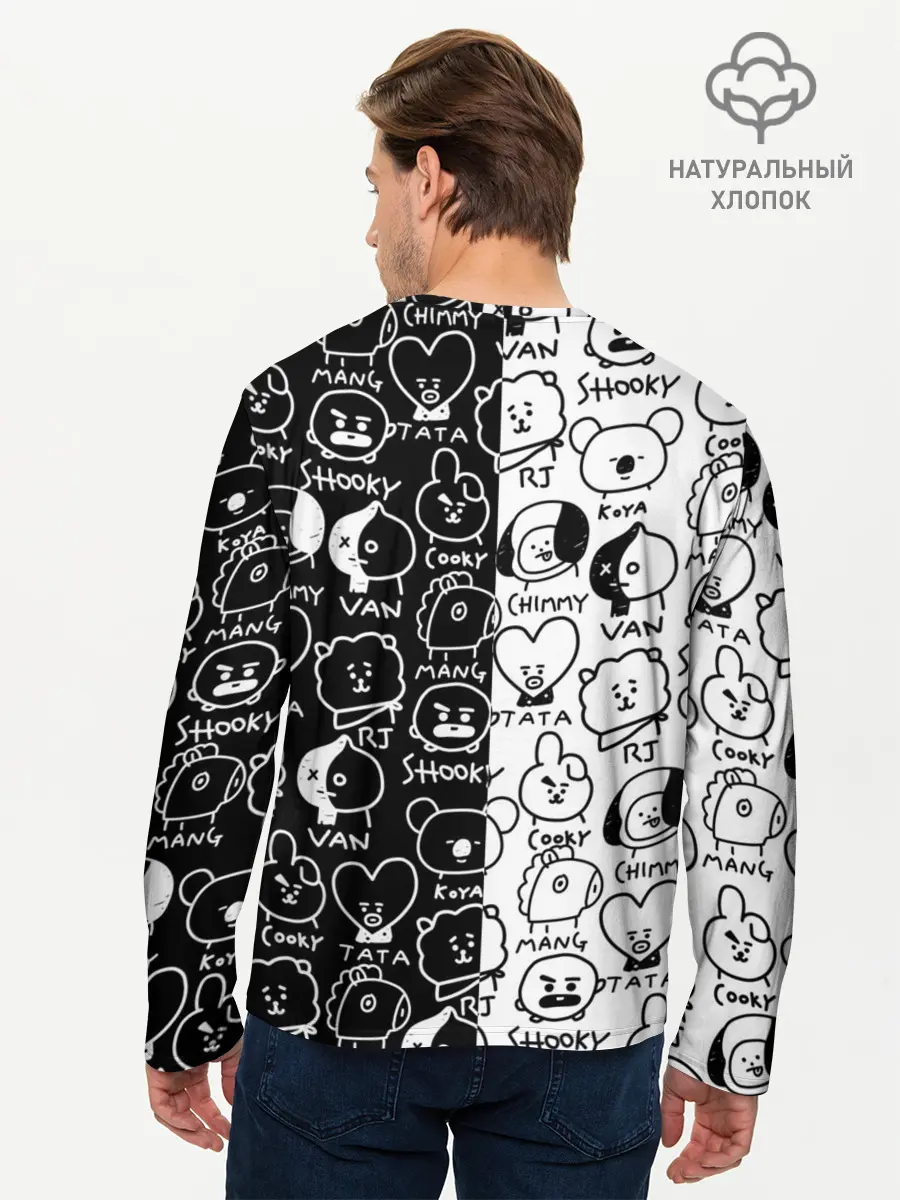 Мужской лонгслив базовый / BTS | BT21 (P007_P004ooo2871995, P004ooo2871995)