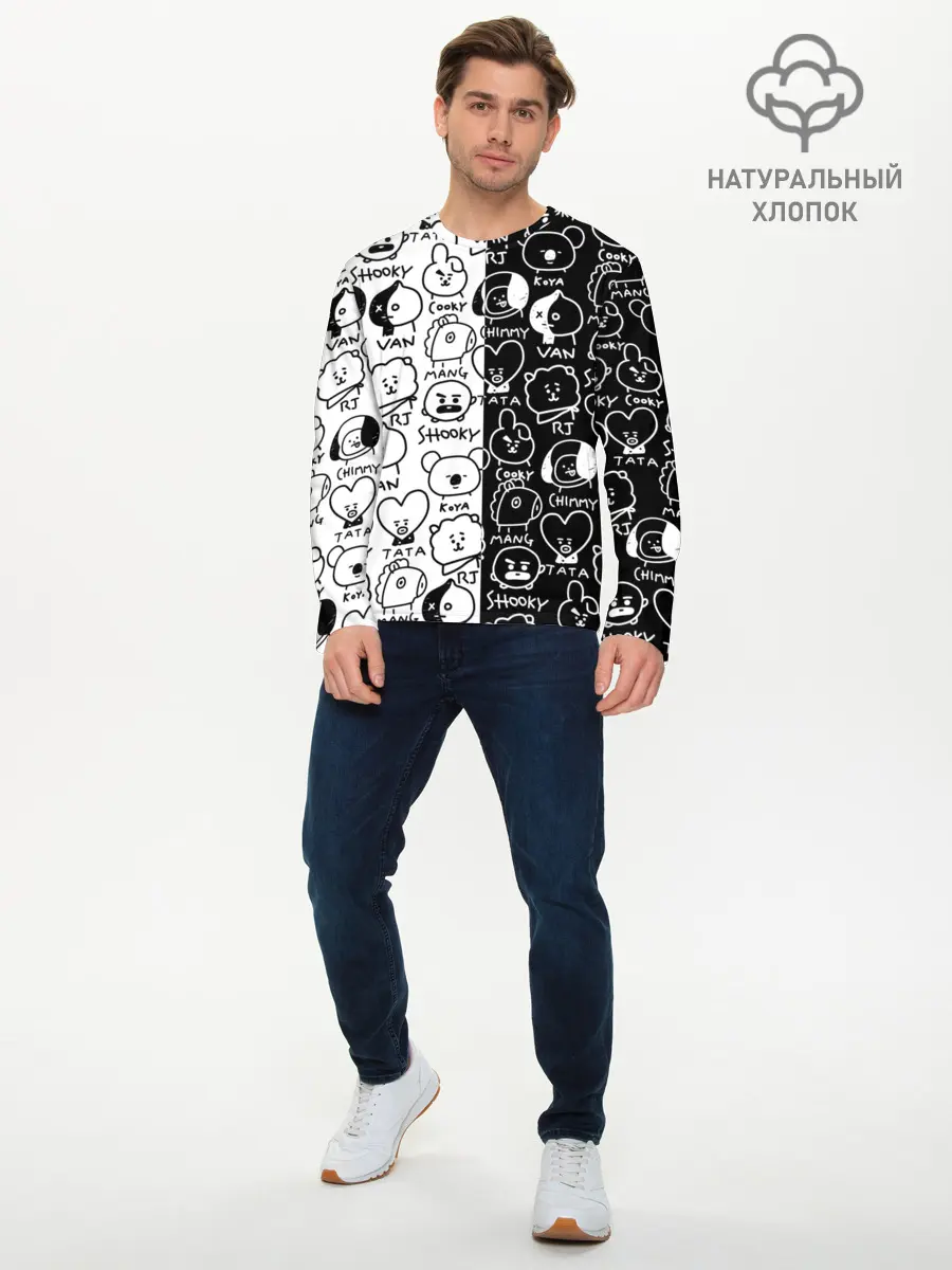 Мужской лонгслив базовый / BTS | BT21 (P007_P004ooo2871995, P004ooo2871995)