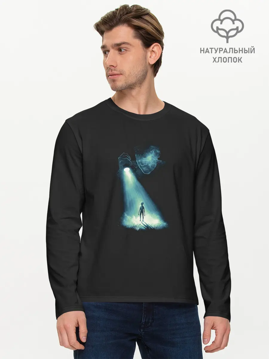 Мужской лонгслив базовый / Я слежу за тобой (P007_P004ooo2872207, P004ooo2872207)