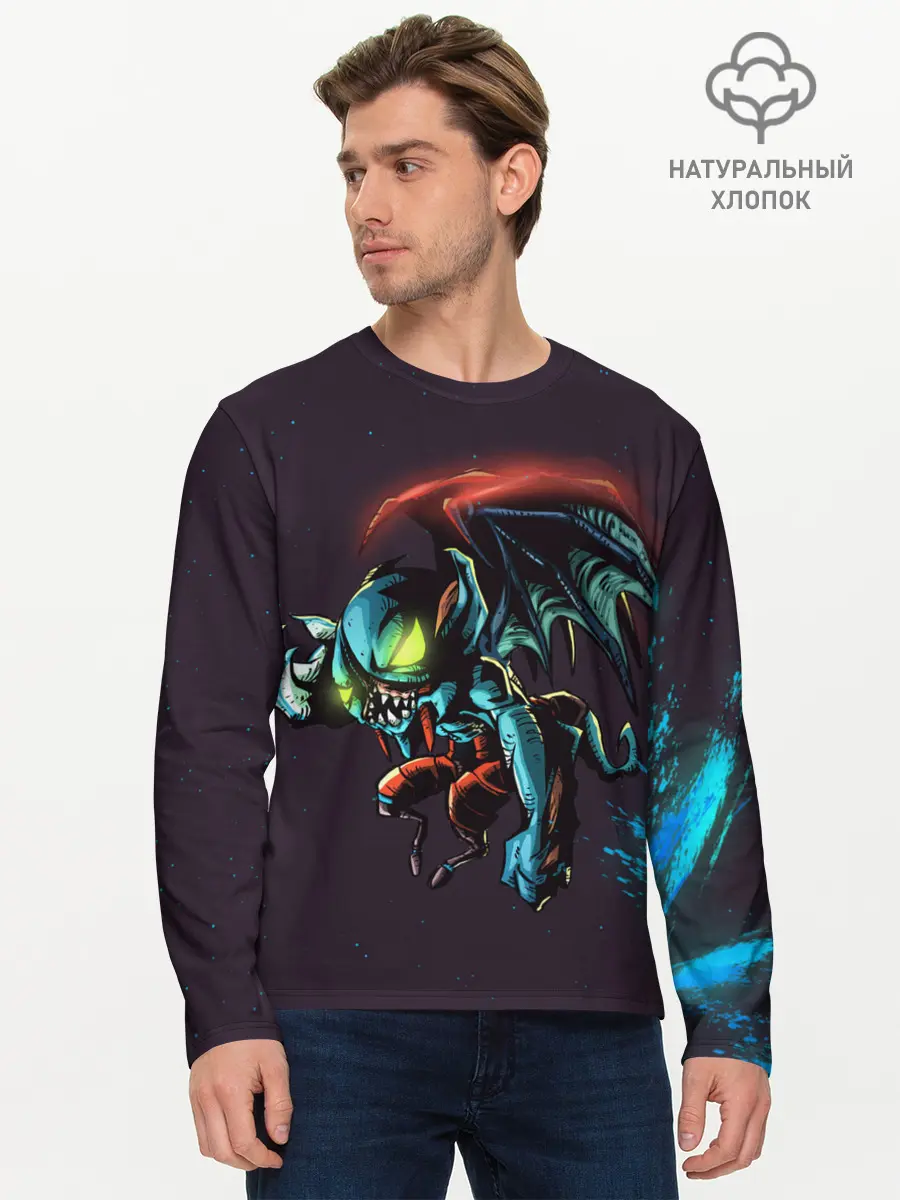 Мужской лонгслив базовый / Найт сталкер | Dota 2 (P007_P004ooo2872211, P004ooo2872211)