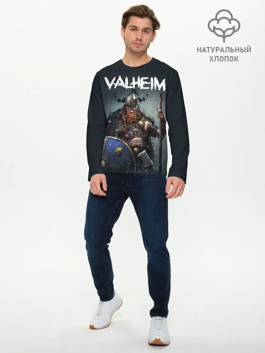 Мужской лонгслив базовый / Valheim (P007_P004ooo2872729, P004ooo2872729)