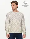 Мужской лонгслив базовый / узор мелкие цветочки (P007_P004ooo2873387, P004ooo2873387)