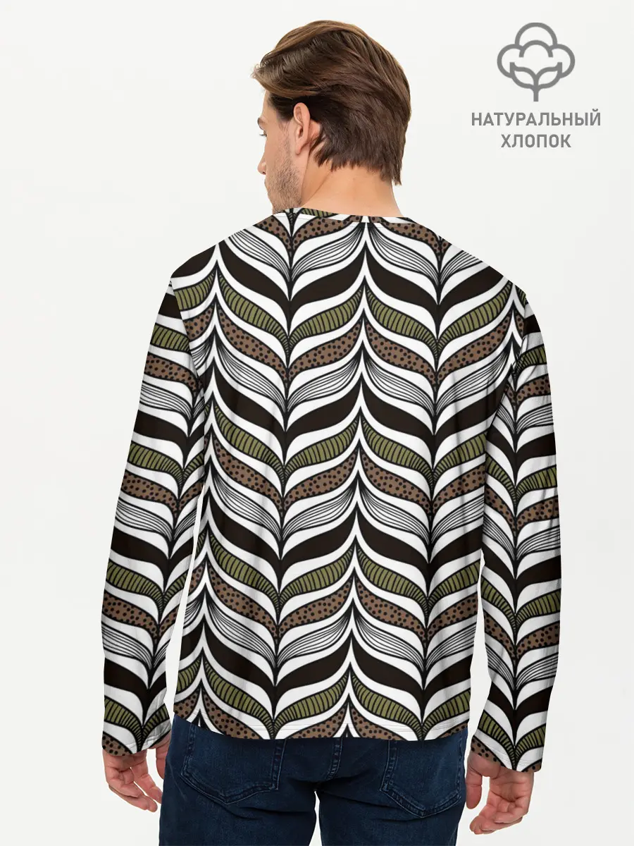 Мужской лонгслив базовый / Африканский племенной узор (P007_P004ooo2872973, P004ooo2872973)