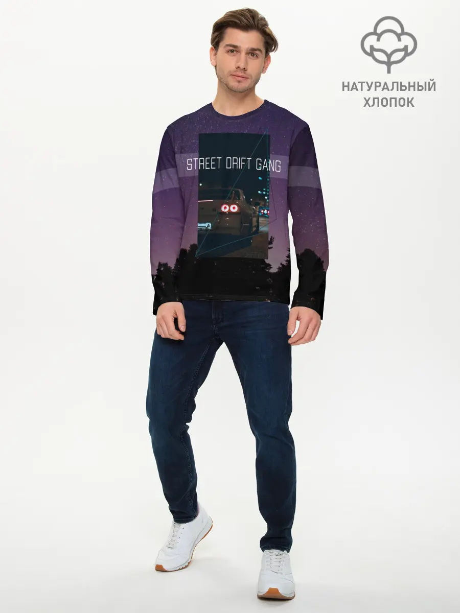Мужской лонгслив базовый / Street Drift Gang | Дрифт (P007_P004ooo2873881, P004ooo2873881)
