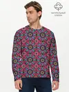 Мужской лонгслив базовый / Африканский цветочный узор (P007_P004ooo2874449, P004ooo2874449)