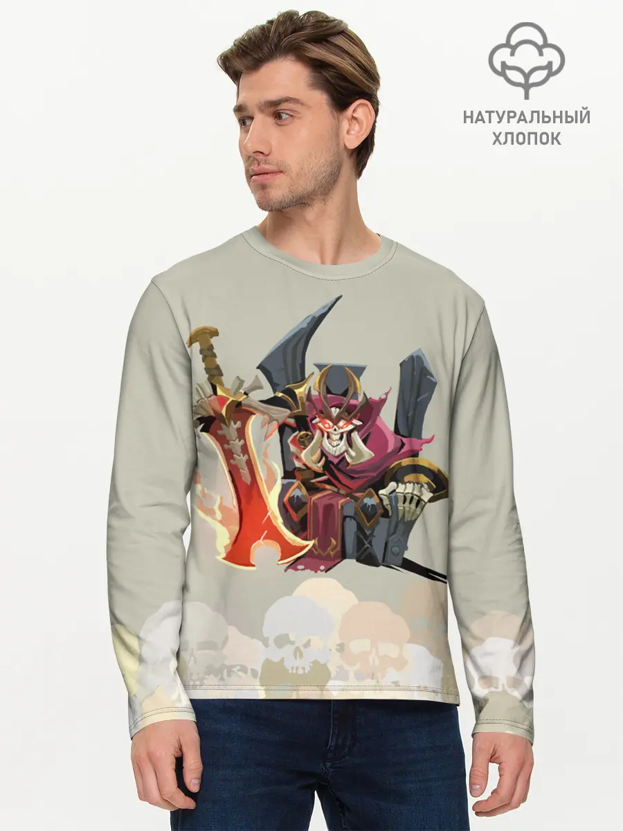 Мужской лонгслив базовый / Король | Dota 2 (P007_P004ooo2875043, P004ooo2875043)