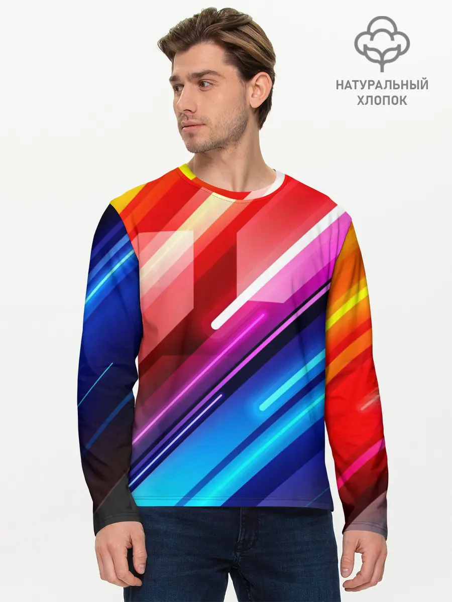 Мужской лонгслив базовый / НЕОН (P007_P004ooo2874683, P004ooo2874683)