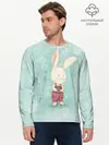 Мужской лонгслив базовый / Зайчик с подарком (P007_P004ooo2875123, P004ooo2875123)