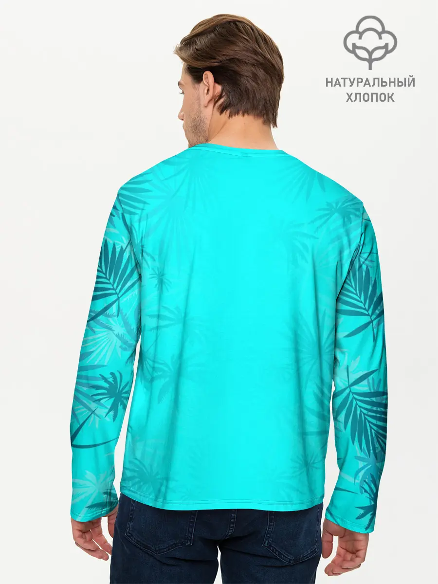 Мужской лонгслив базовый / GTA Vice City гавайка (P007_P004ooo2875681, P004ooo2875681)