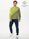 Мужской лонгслив базовый / Акварельные линии (P007_P004ooo2876471, P004ooo2876471)