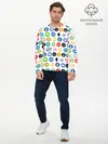 Мужской лонгслив базовый / BITCOIN PATTERN | БИТКОИН (P007_P004ooo2876089, P004ooo2876089)