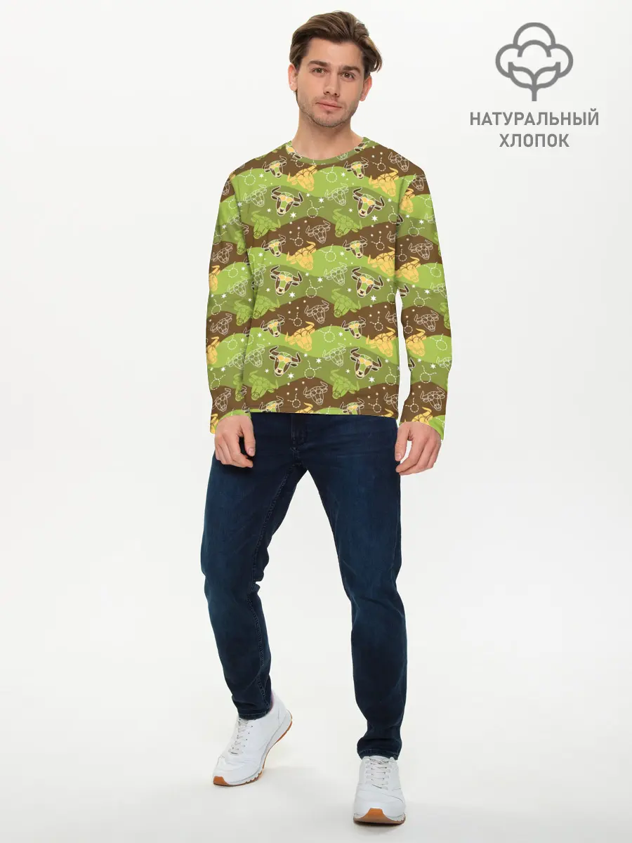 Мужской лонгслив базовый / Телец (P007_P004ooo2877069, P004ooo2877069)