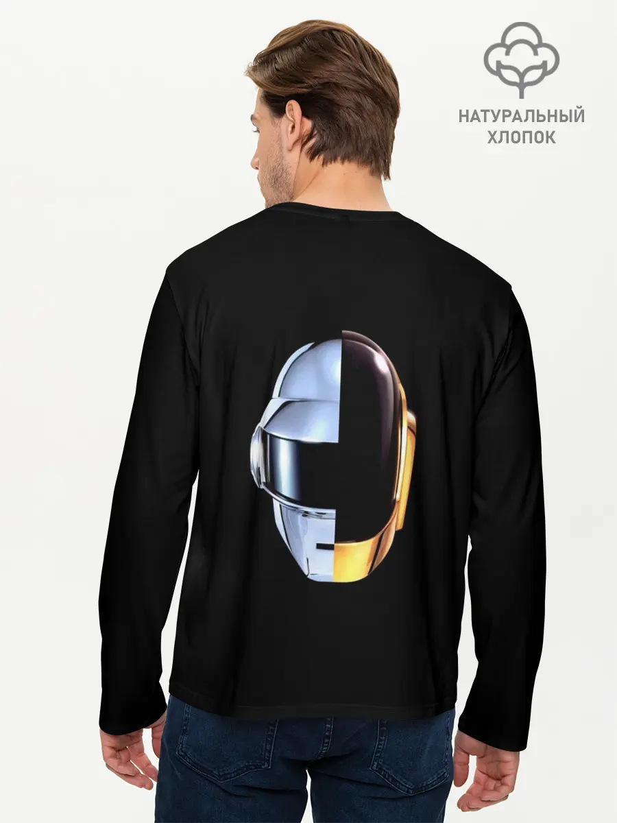 Мужской лонгслив базовый / Daft Punk (P007_P004ooo2879087, P004ooo2879087)