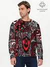 Мужской лонгслив базовый / Абстрактный Узор (P007_P004ooo2879587, P004ooo2879587)