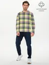 Мужской лонгслив базовый / Текстура в клетку (P007_P004ooo2880349, P004ooo2880349)