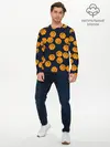 Мужской лонгслив базовый / Баскетбольные мячи (P007_P004ooo2880897, P004ooo2880897)