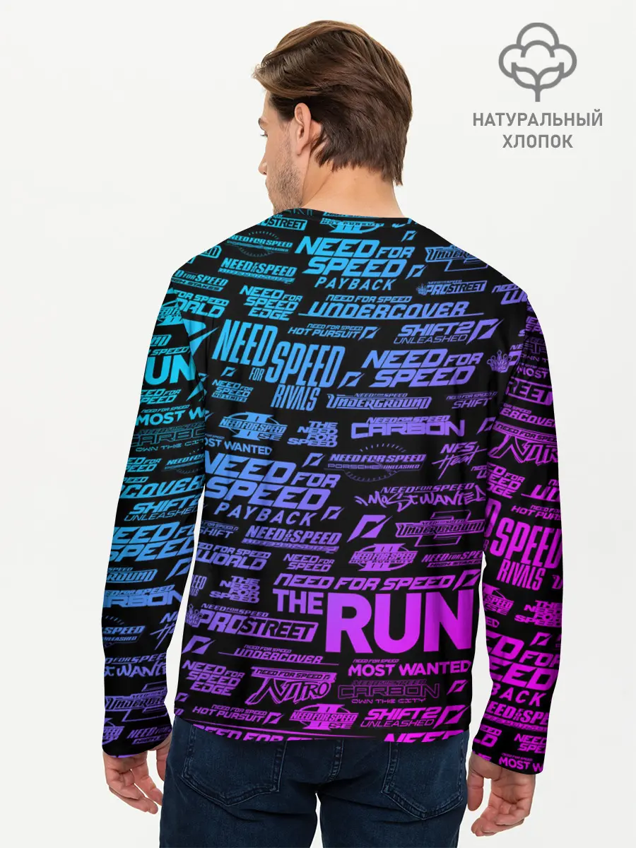 Мужской лонгслив базовый / NFS ALL LOGOS NEON (P007_P004ooo2880841, P004ooo2880841)