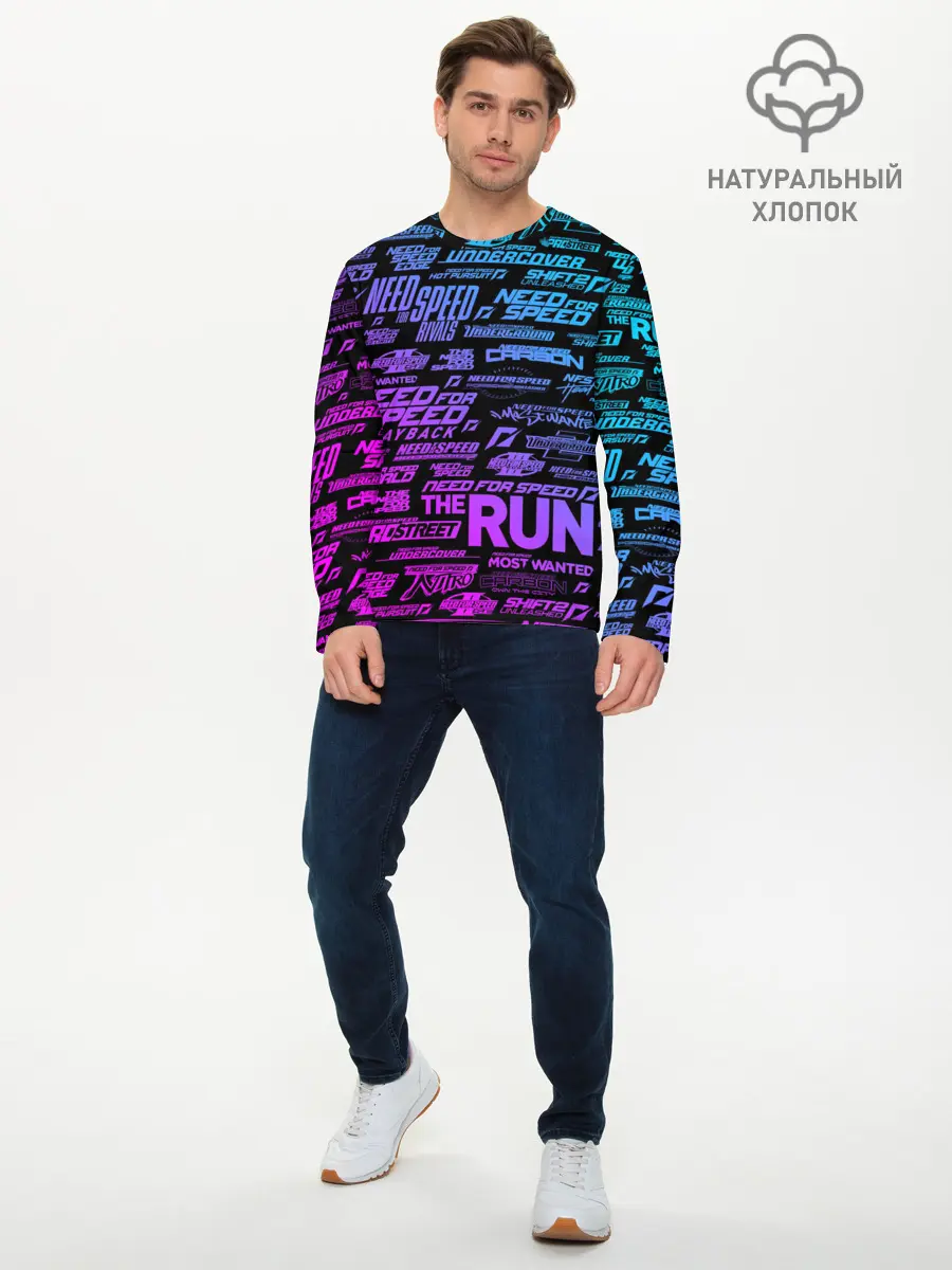Мужской лонгслив базовый / NFS ALL LOGOS NEON (P007_P004ooo2880841, P004ooo2880841)