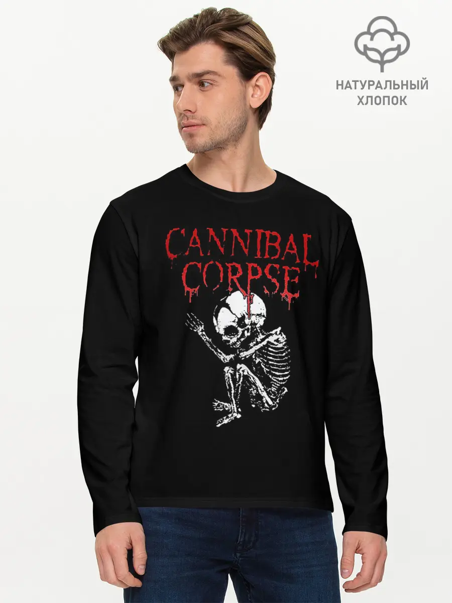 Мужской лонгслив базовый / Cannibal Corpse | 1 (P007_P004ooo2880843, P004ooo2880843)