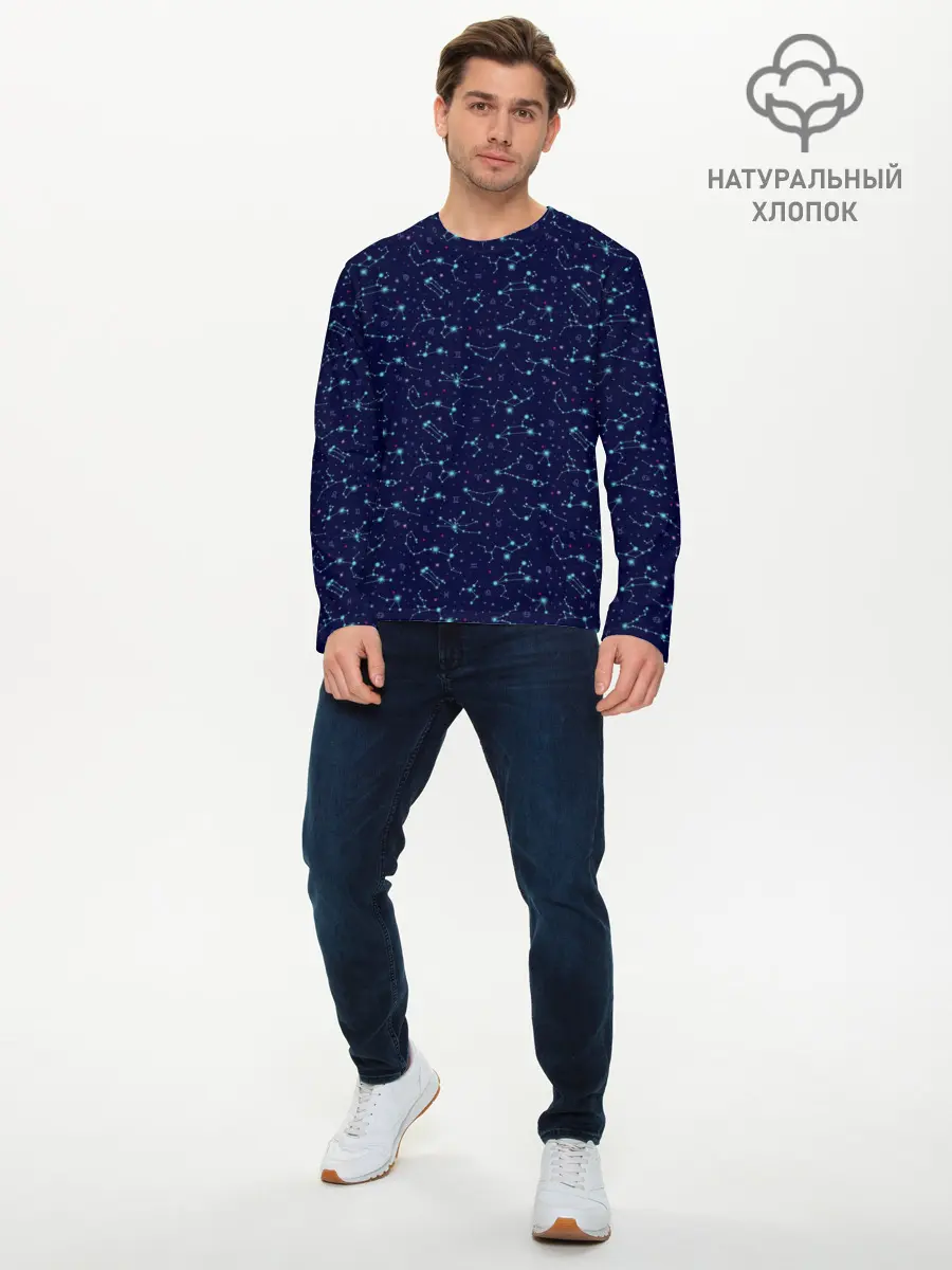 Мужской лонгслив базовый / Знаки Зодиака (P007_P004ooo2880993, P004ooo2880993)