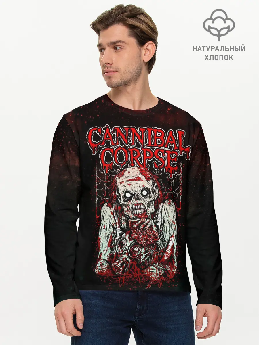Мужской лонгслив базовый / Cannibal Corpse (P007_P004ooo2881813, P004ooo2881813)