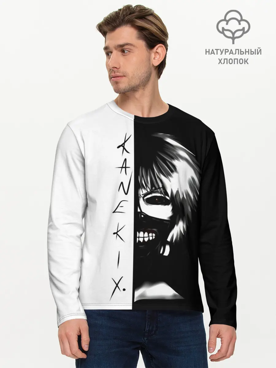 Мужской лонгслив базовый / Kaneki X. | Tokyo Ghoul (P007_P004ooo2882031, P004ooo2882031)