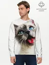 Мужской лонгслив базовый / Котик (P007_P004ooo2881621, P004ooo2881621)
