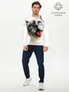 Мужской лонгслив базовый / Котик (P007_P004ooo2881621, P004ooo2881621)