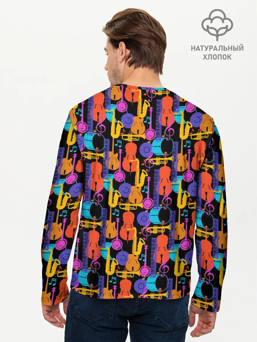 Мужской лонгслив базовый / Джаз (P007_P004ooo2882595, P004ooo2882595)